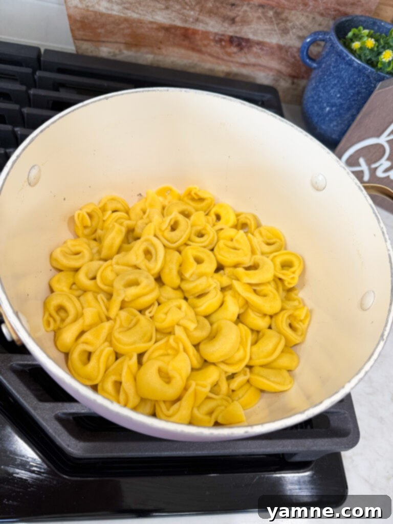 Meatless Monday Skillet Tortellini with Spinach 4 Skillet Tortellini with spinach