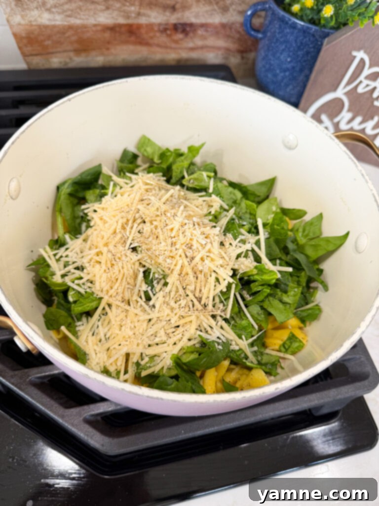 Meatless Monday Skillet Tortellini with Spinach 5 Skillet Tortellini with spinach