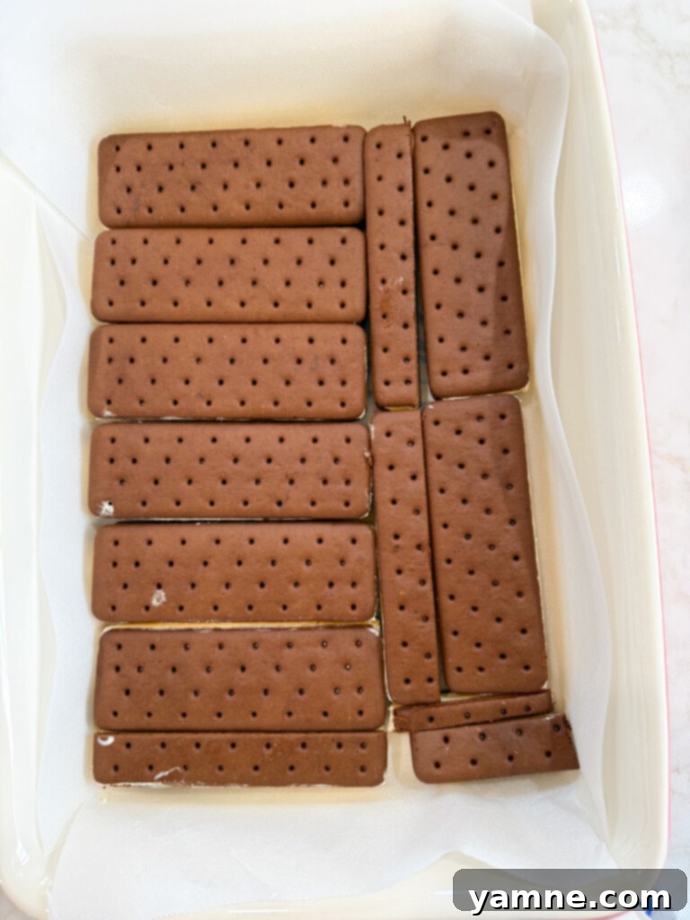 simple ice cream sandwich cake assembly