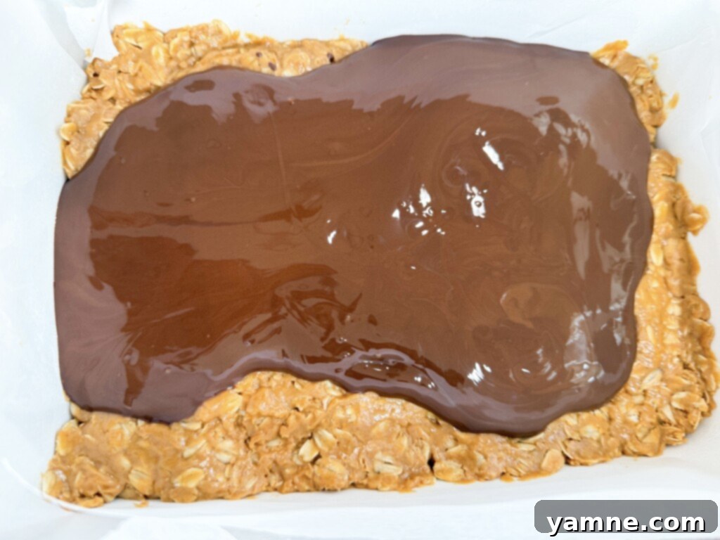 Peanut Butter Oat Bites 7 peanut butter oat bars layers