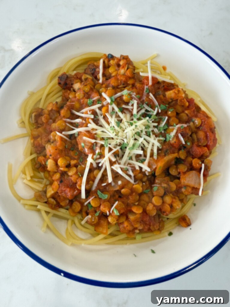 easy Lentil Bolognese