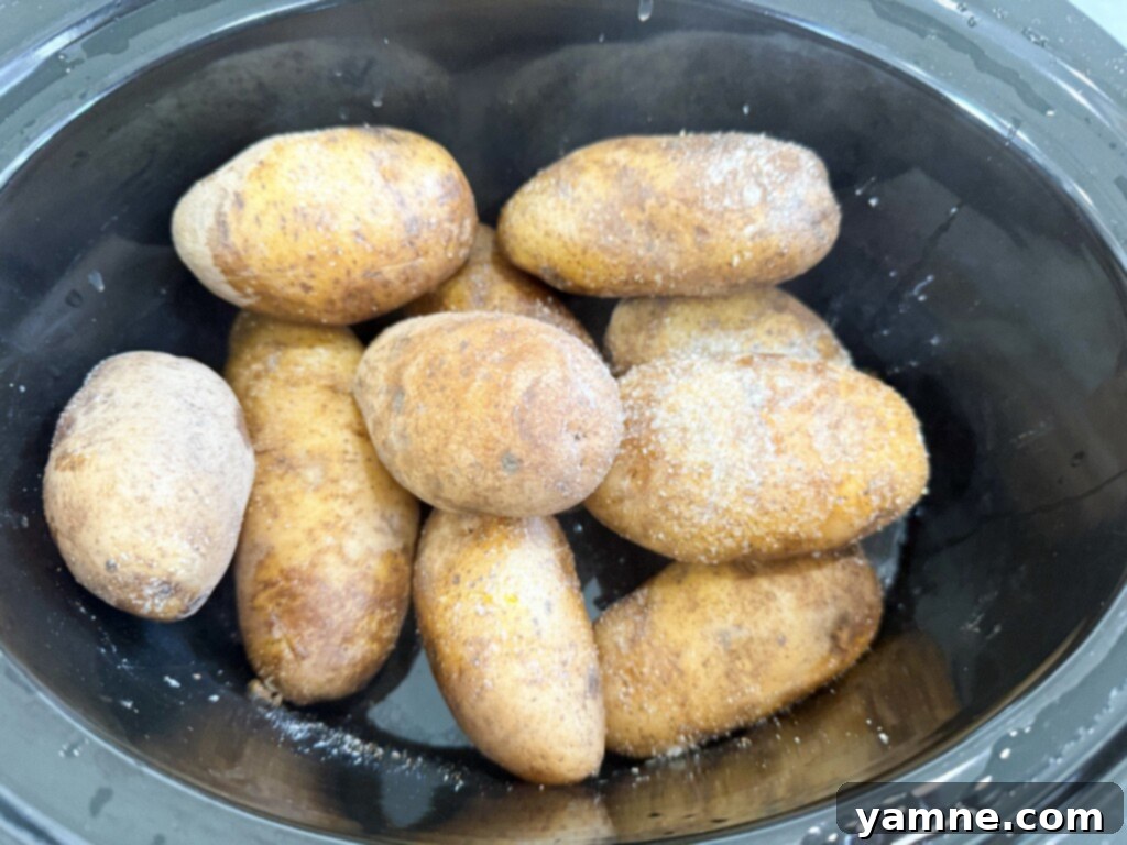 prep the baked potatoes