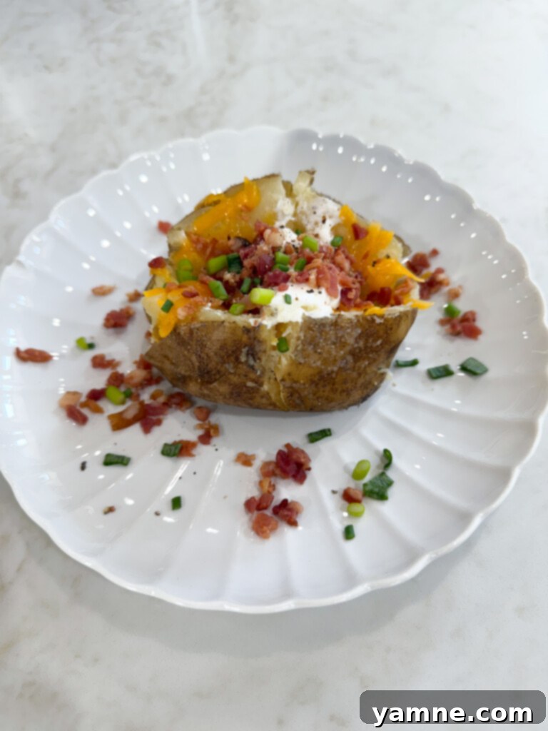loaded baked potato in the slow cooker