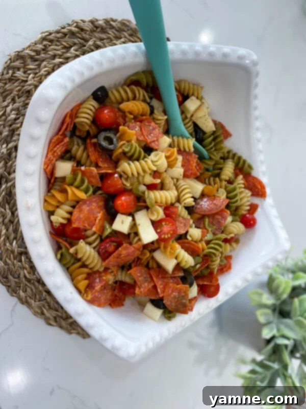 Pepperoni Mozzarella Pasta Salad