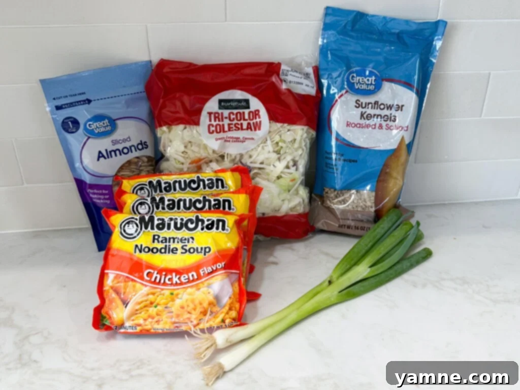 Easy Ramen Noodle Salad Recipe Ingredients