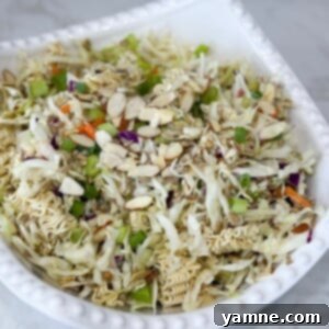 Classic Ramen Noodle Salad Finished Dish