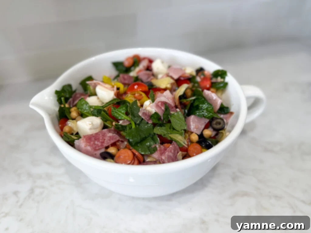 easy chickpea antipasto salad