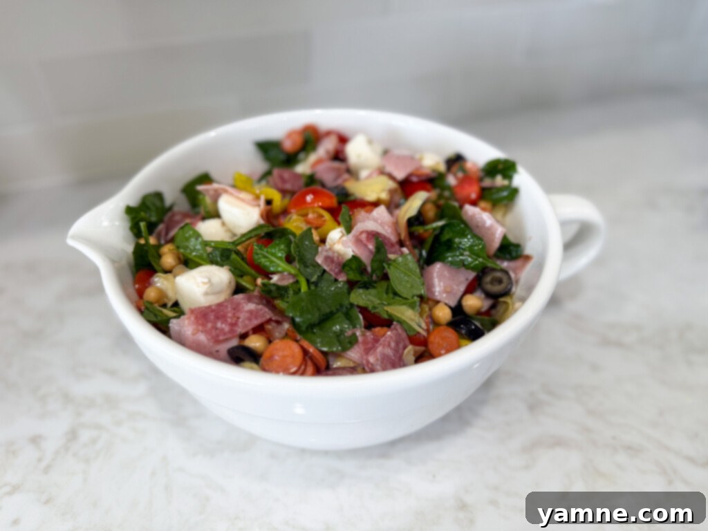 easy chickpea antipasto salad