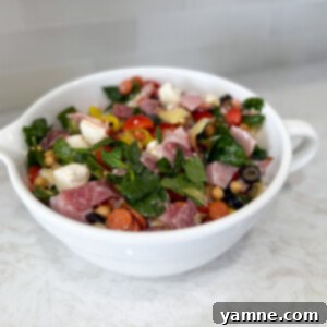 easy chickpea antipasto salad