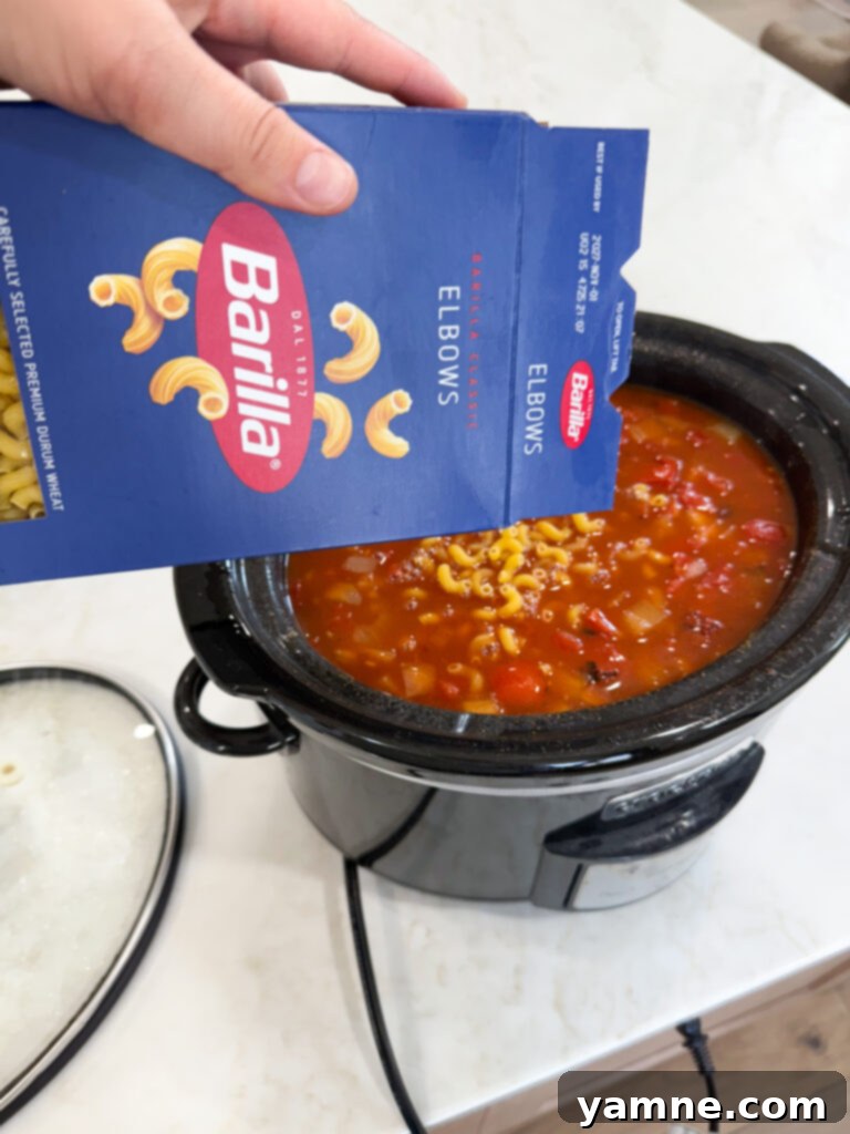 Cook pasta for Meatless Chili Mac