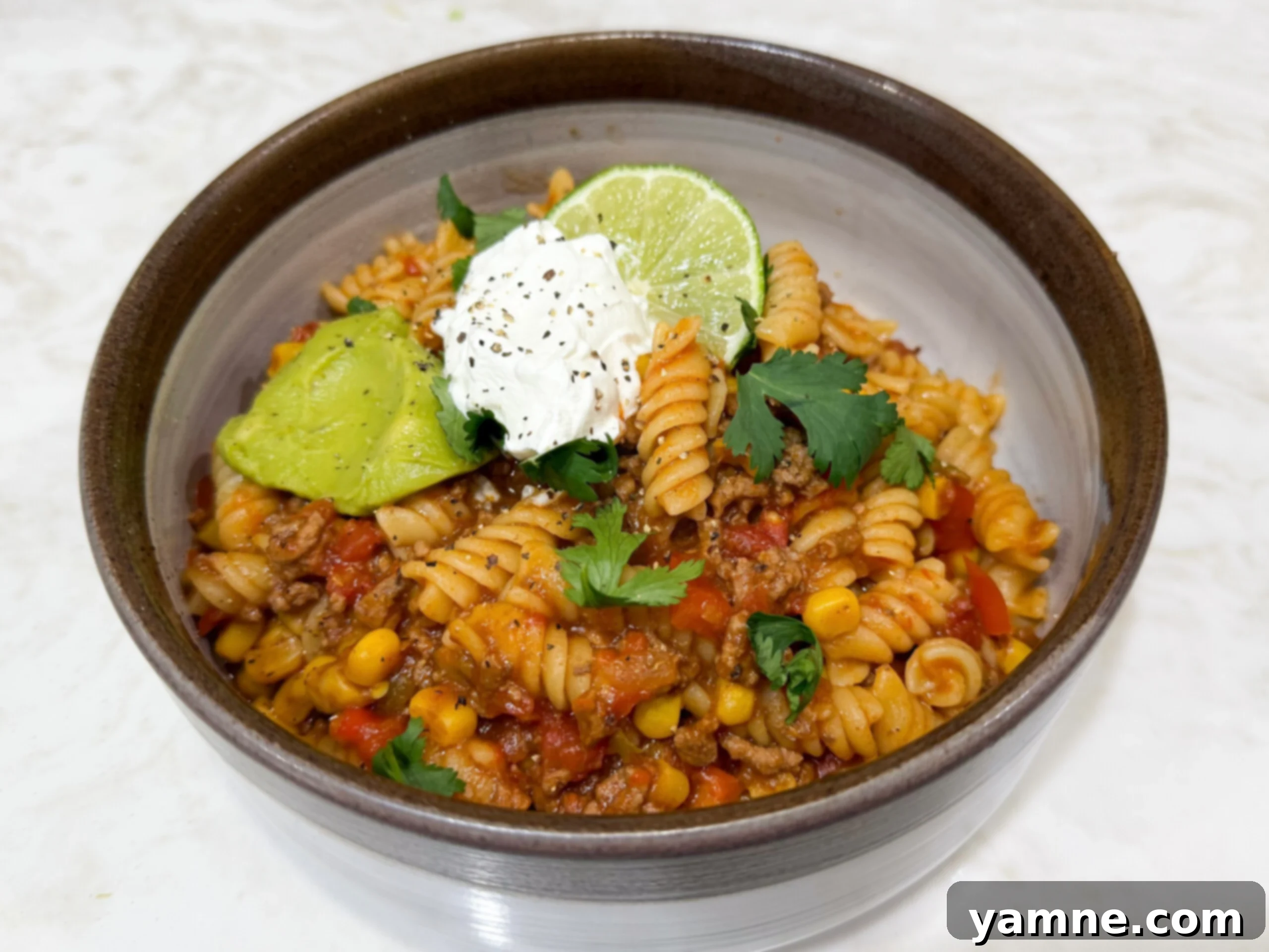 Pinterest Taco Pasta recipe, a flavorful slow cooker meal