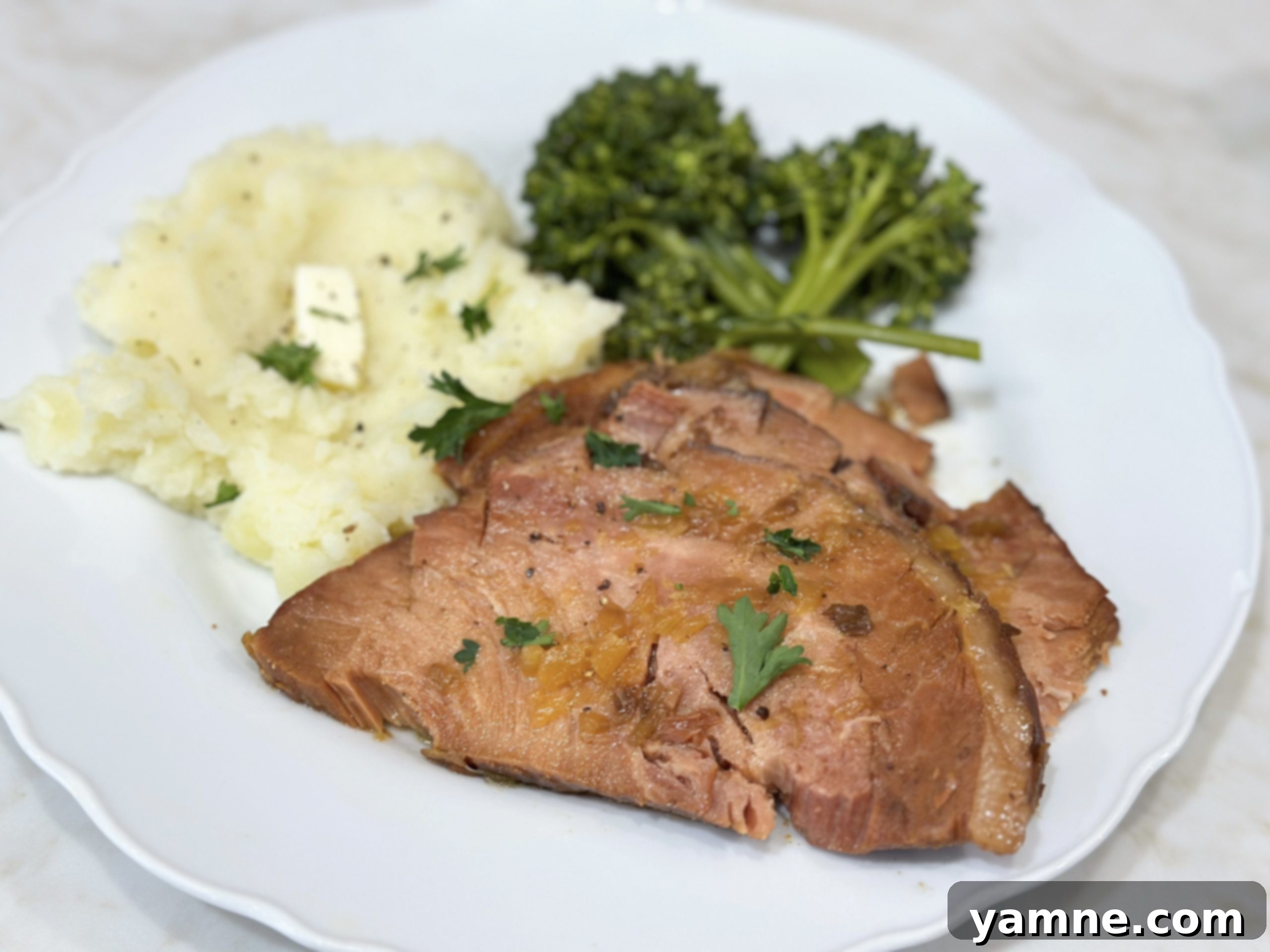 Easy and juicy Slow Cooker Ham recipe for the holidays