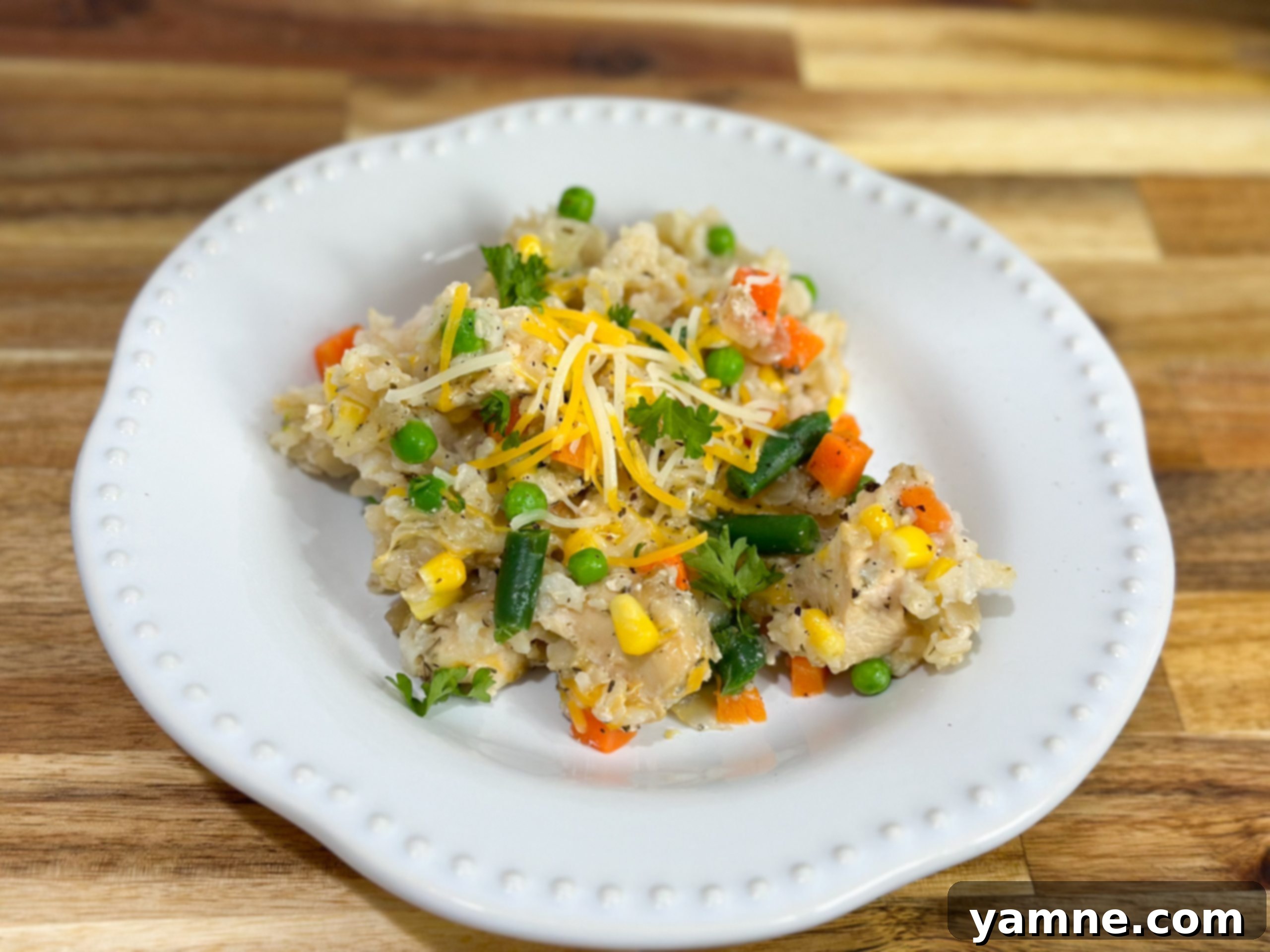 Easy Slow Cooker Chicken, Vegetables, and Rice, a complete meal