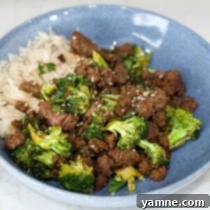 Effortless Ground Turkey Recipes: Quick & Delicious Meals 10 Cook Sweet & Spicy Turkey and Broccoli Bowl Recipe in a blue bowl on a white counter