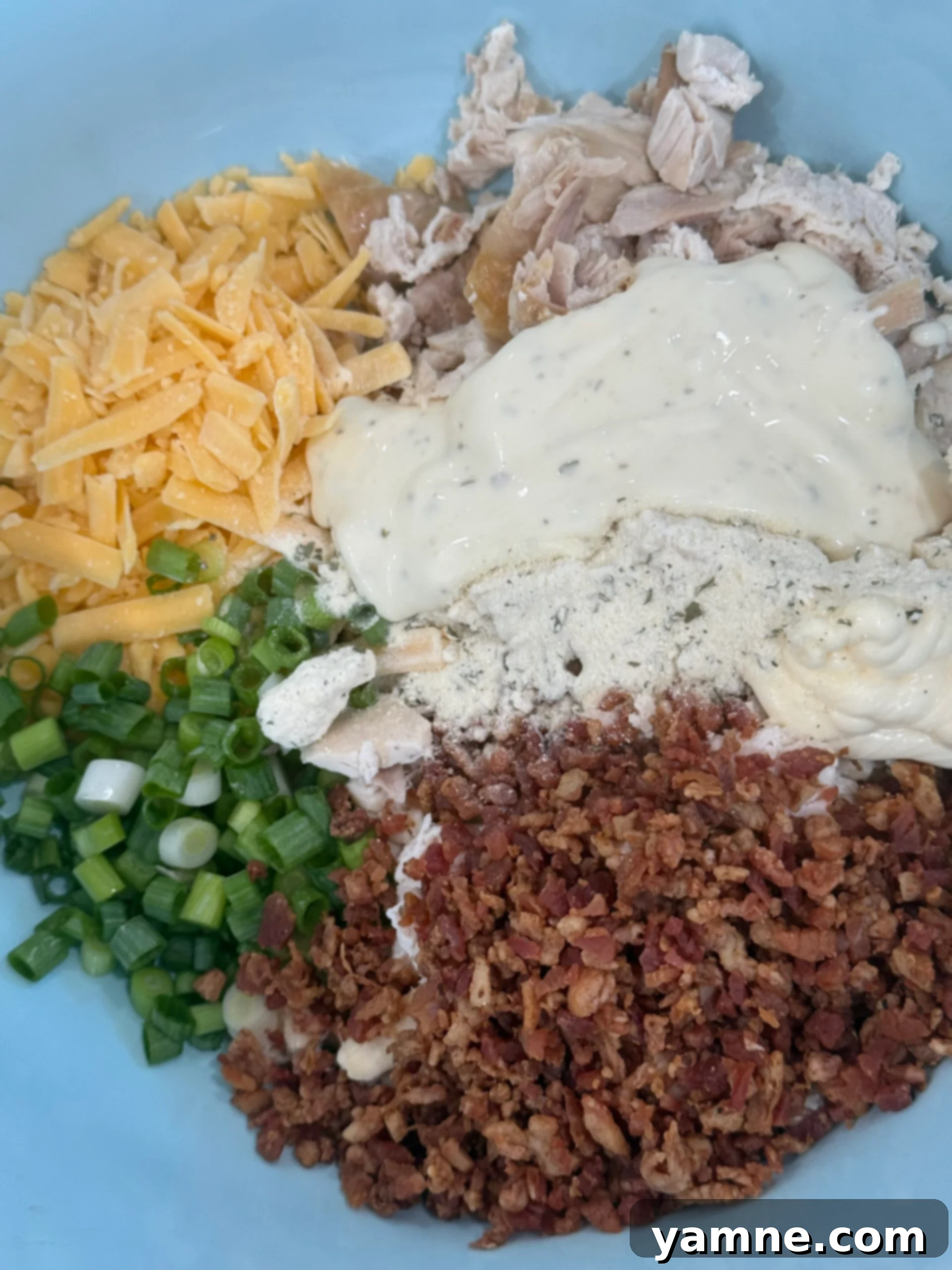 chicken bacon ranch ingredients in mixing bowl.jpg