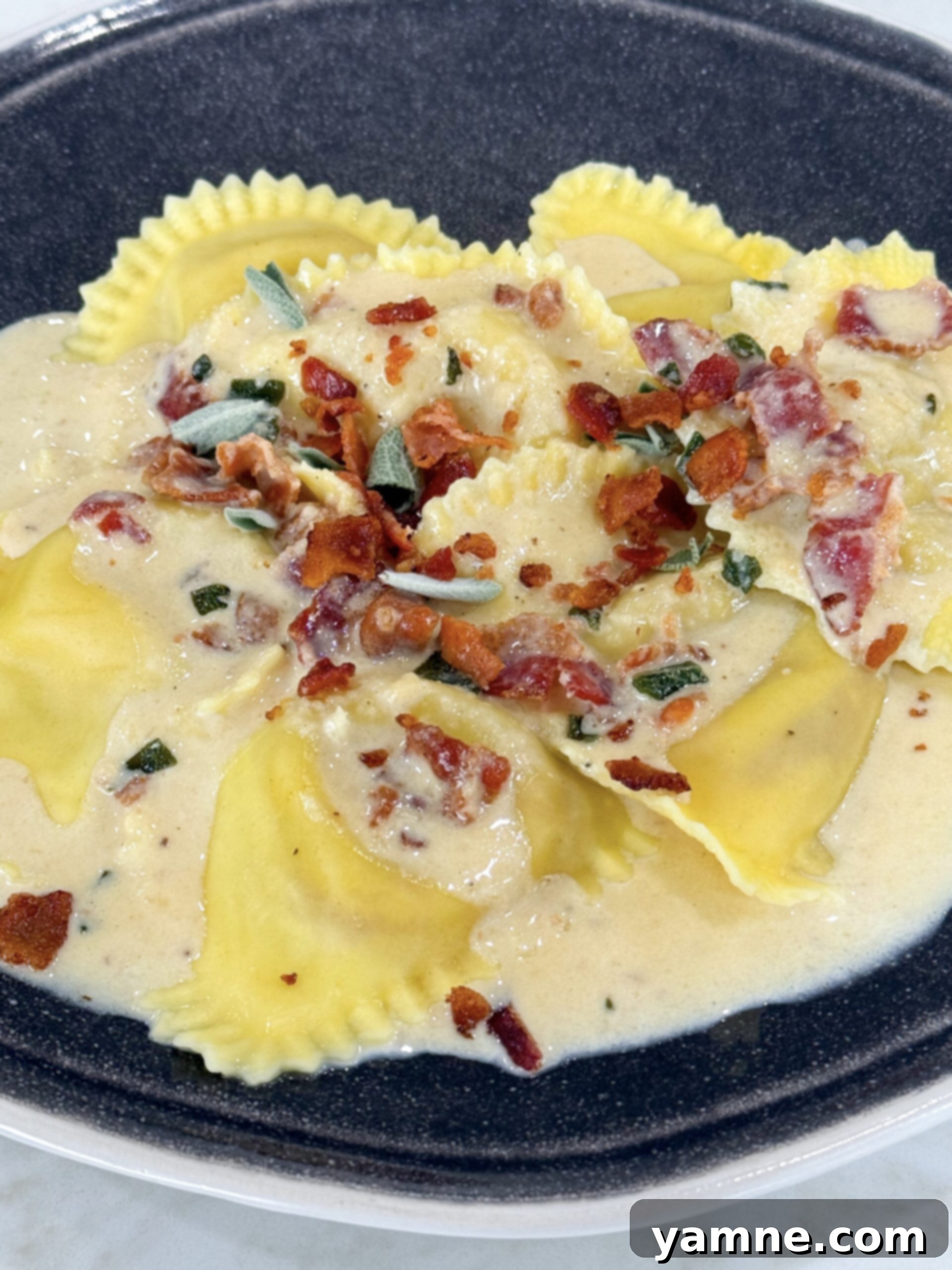 8 Magical 3-Ingredient Recipes for Easy Dinners and Delicious Treats 8 Butternut squash ravioli in creamy maple bacon sage sauce.