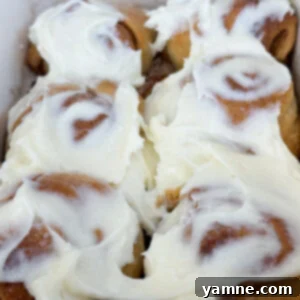 Crescent roll cinnamon rolls with cream cheese frosting