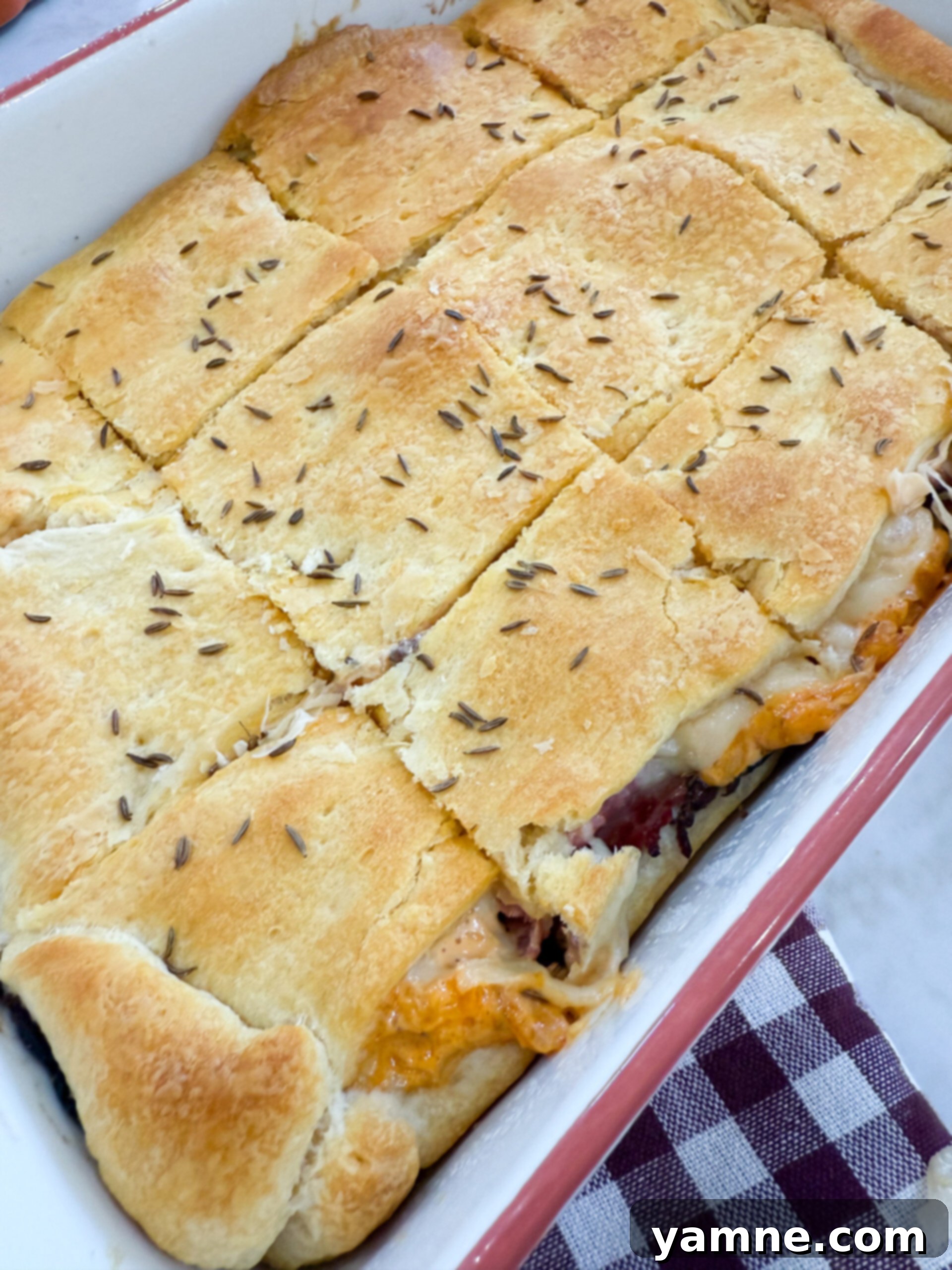 Pastrami Swirl Bake 10 Baking the casserole