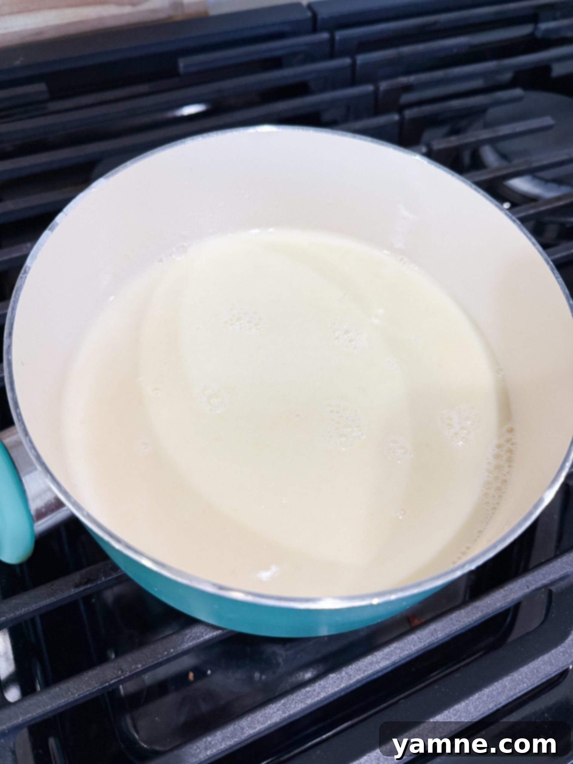 Cooking pasta in the chili mixture