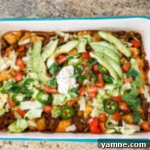 Delicious Enchilada Casserole Bubble Up with melted cheese