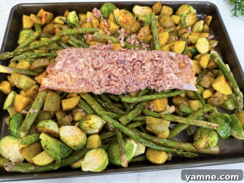sheet pan pork tenderloin ready for oven