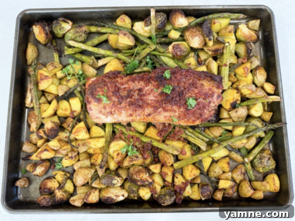 baked sheet pan pork tenderloin with roasted vegetables