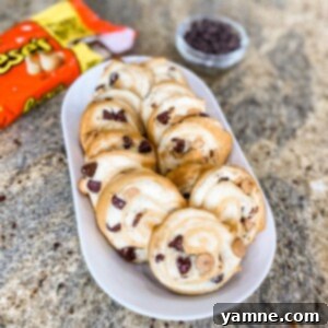 Creamy Crescent Chip Cookies 2 Delicious Peanut Butter Chocolate Chip Cream Cheese Cookies with crescent rolls