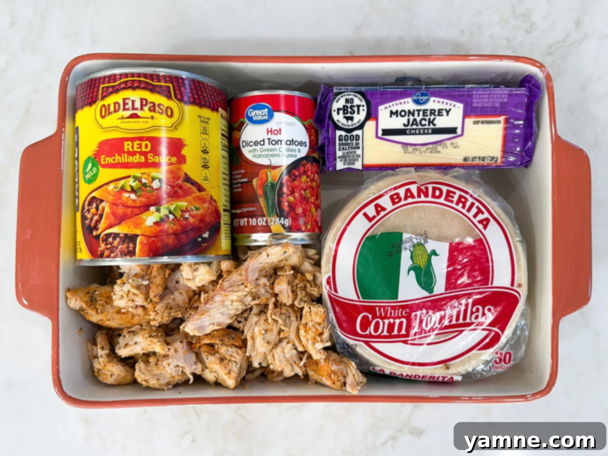 Red Chili Chicken Enchilada Ingredients