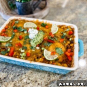 Delicious Chicken & Salsa Casserole, a perfect easy dinner