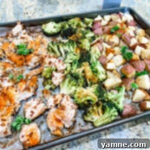 Sheet Pan Chicken Bacon Ranch with Broccoli and Potatoes