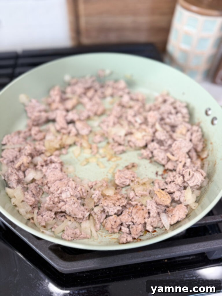 Savory Turkey Zucchini Bake 5 ground turkey for zucchini boats