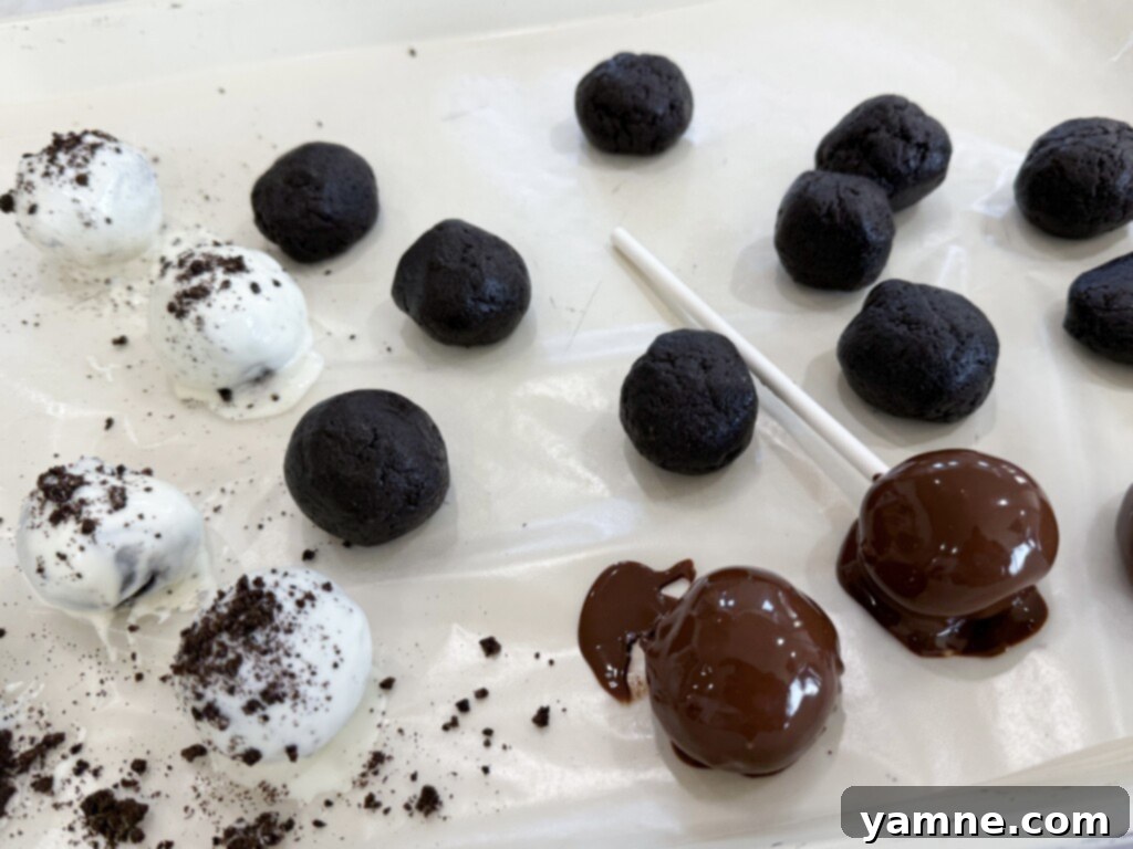 Oreo Truffles 5 dipped oreo ball truffles