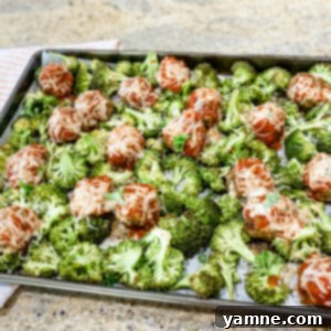 Delicious Sheet Pan Italian Sausage Meatballs with Roasted Broccoli