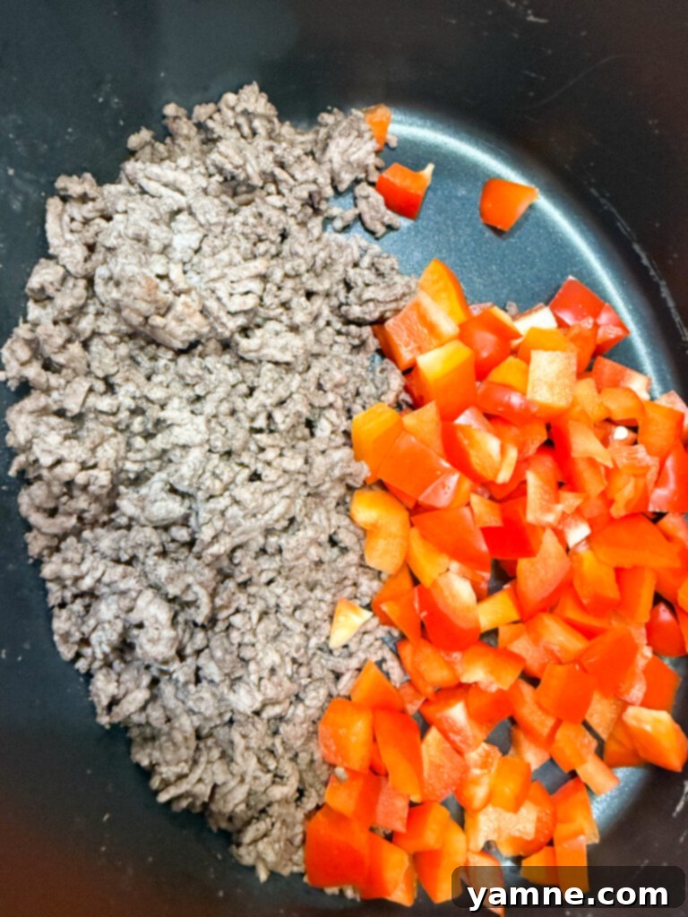 prepare taco meat mixture