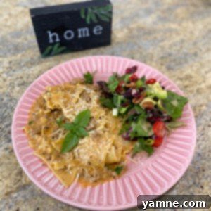 One-Pot Hamburger Helper Lasagna with ground beef, pasta, and melted cheese