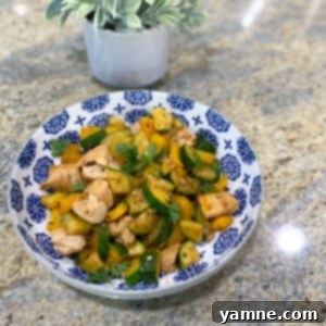 Spicy Cajun Chicken Zucchini and Bell Pepper Skillet