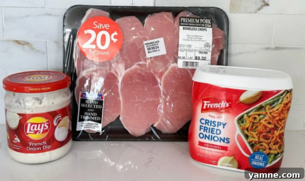 French Onion Pork Chops Ingredients