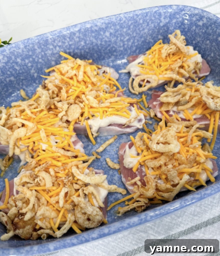 French Onion Pork Chops with Cheese and Onions