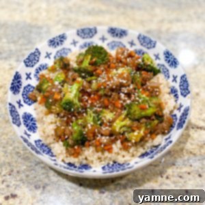 Sticky Teriyaki Turkey Bowl 2 Delicious Teriyaki Ground Turkey Rice Bowl with broccoli and carrots, served over fluffy rice, perfect for a healthy and quick meal.
