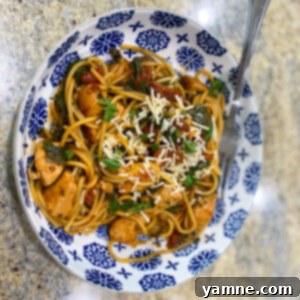 Chicken Tomato Spinach Pasta 2 Delicious Chicken, Tomato & Spinach Pasta dish ready to be served