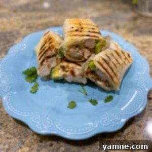 Delicious Chicken Avocado Ranch Burrito