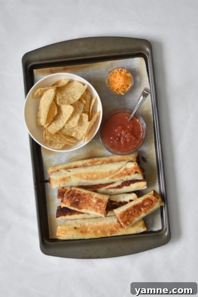 Close-up of Beef Taquitos