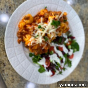 Delicious Creamy Sausage Tortellini dish in a bowl