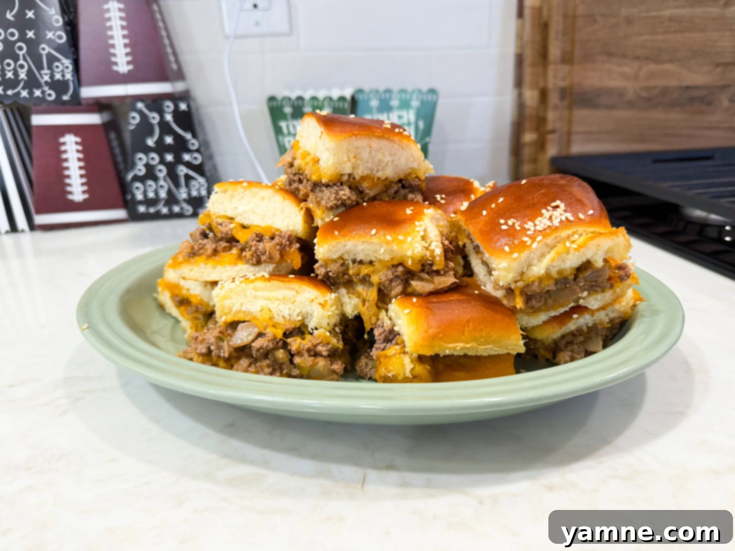 Hamburger Sliders on a plate